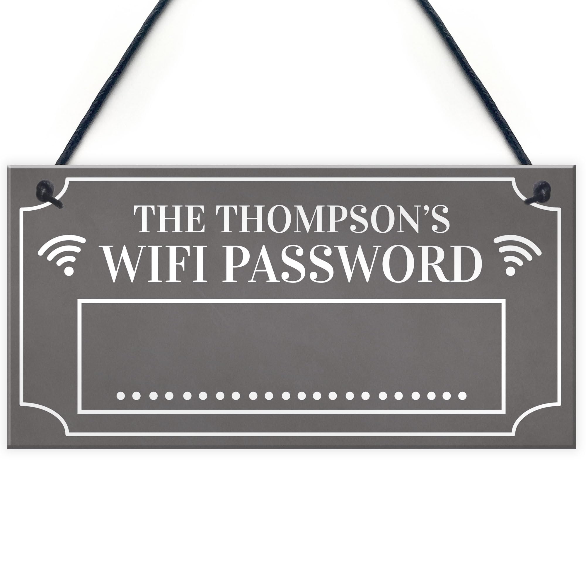 Red Ocean Family Wifi Password PERSONALISED Wifi Network Display Sign