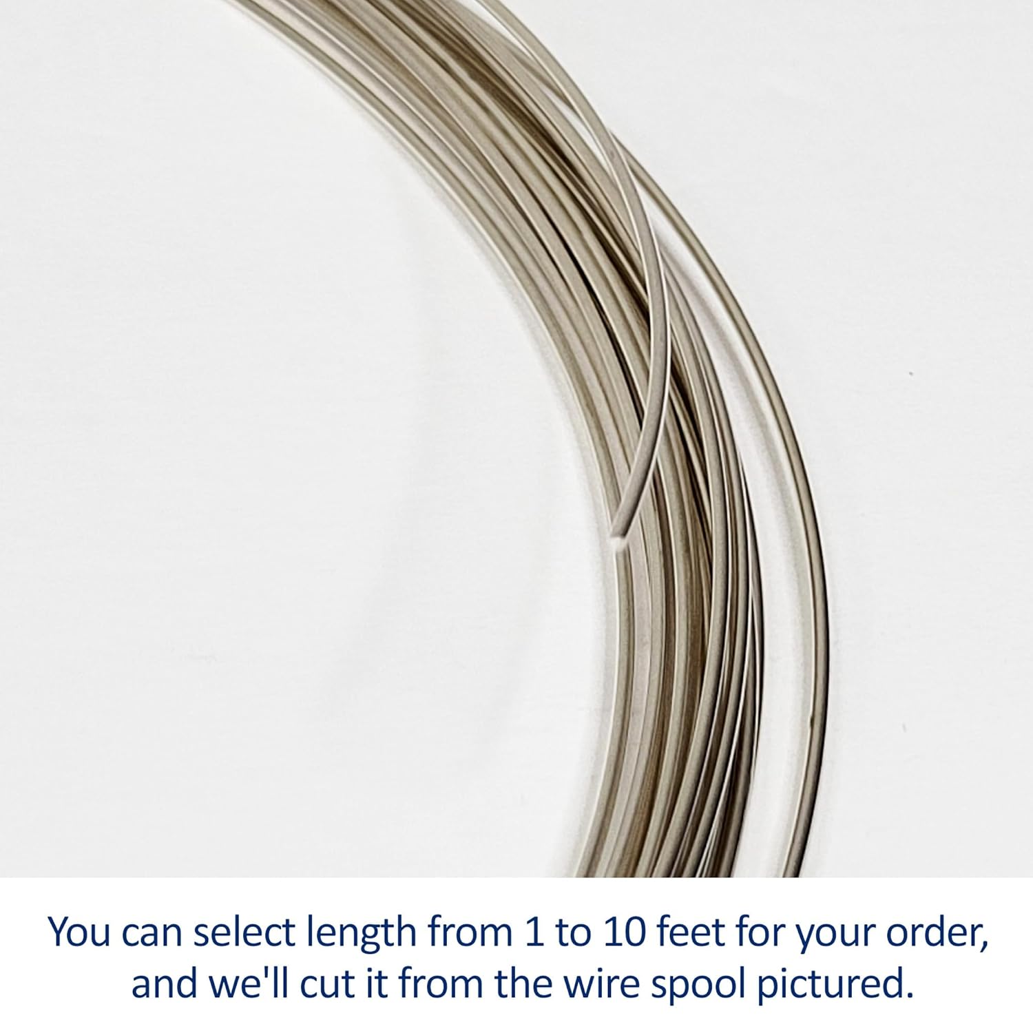 18 Gauge, Round, Half Hard, 940 Argentium Silver Wire - 1 FT - for Jewelry Art from WIZART
