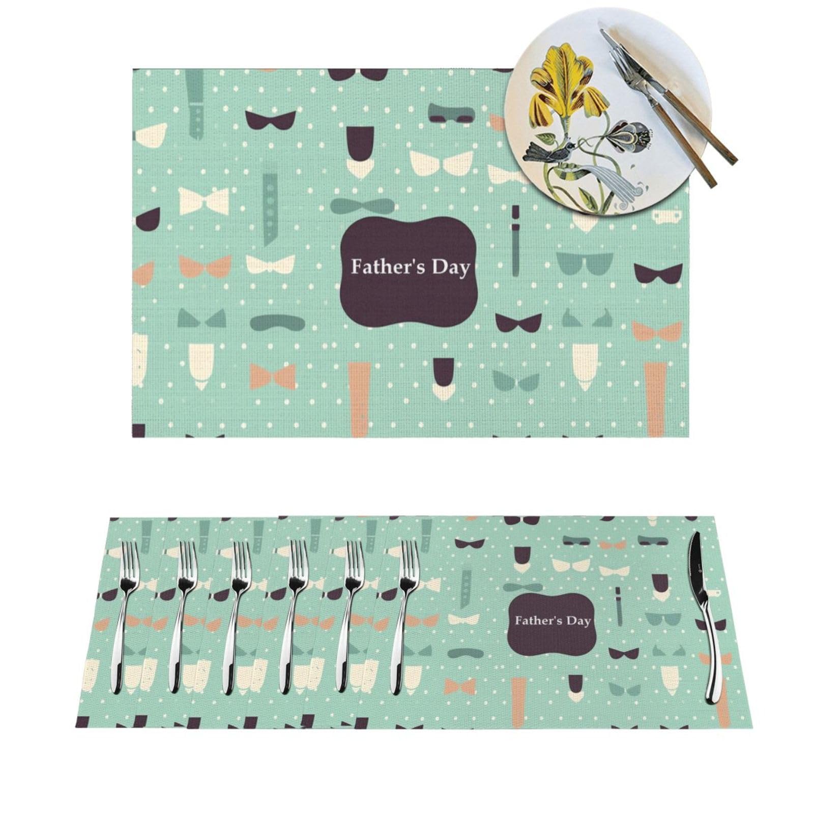 Sets de table PVC lavables lot de 6 fini les taches et les assiettes qui glissent