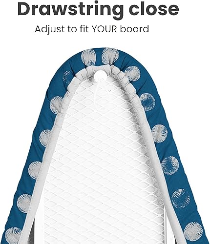 Miniatura 6 de Funda reversible para tabla de planchar de lana, 2 en 1, lana de un lado de algodón (se adapta a tablas de planchar estándar de 54 x 18 pulgadas)