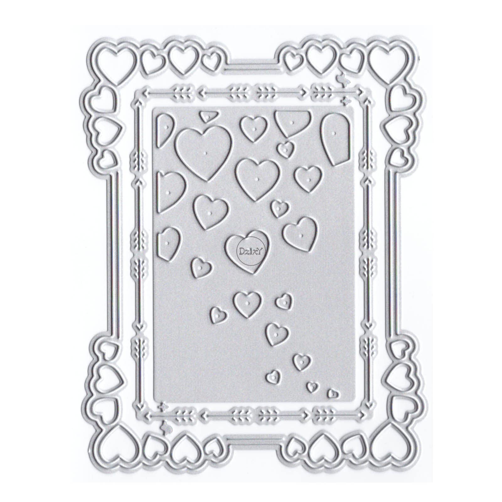 DzIxY heart photo frame metal cutting dies for card making paper coating dies scrapbooking stencils storage pockets — image 1