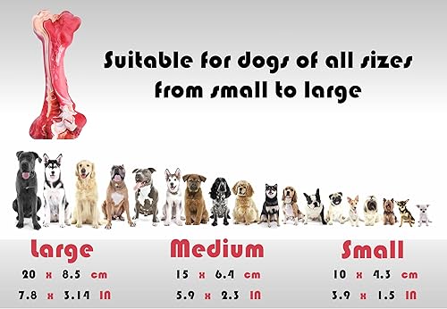 Miniatura 6 de Hueso masticable de goma natural indestructible para masticadores agresivos duradero seguro sabor de carne real limpieza de dientes cachorros grande