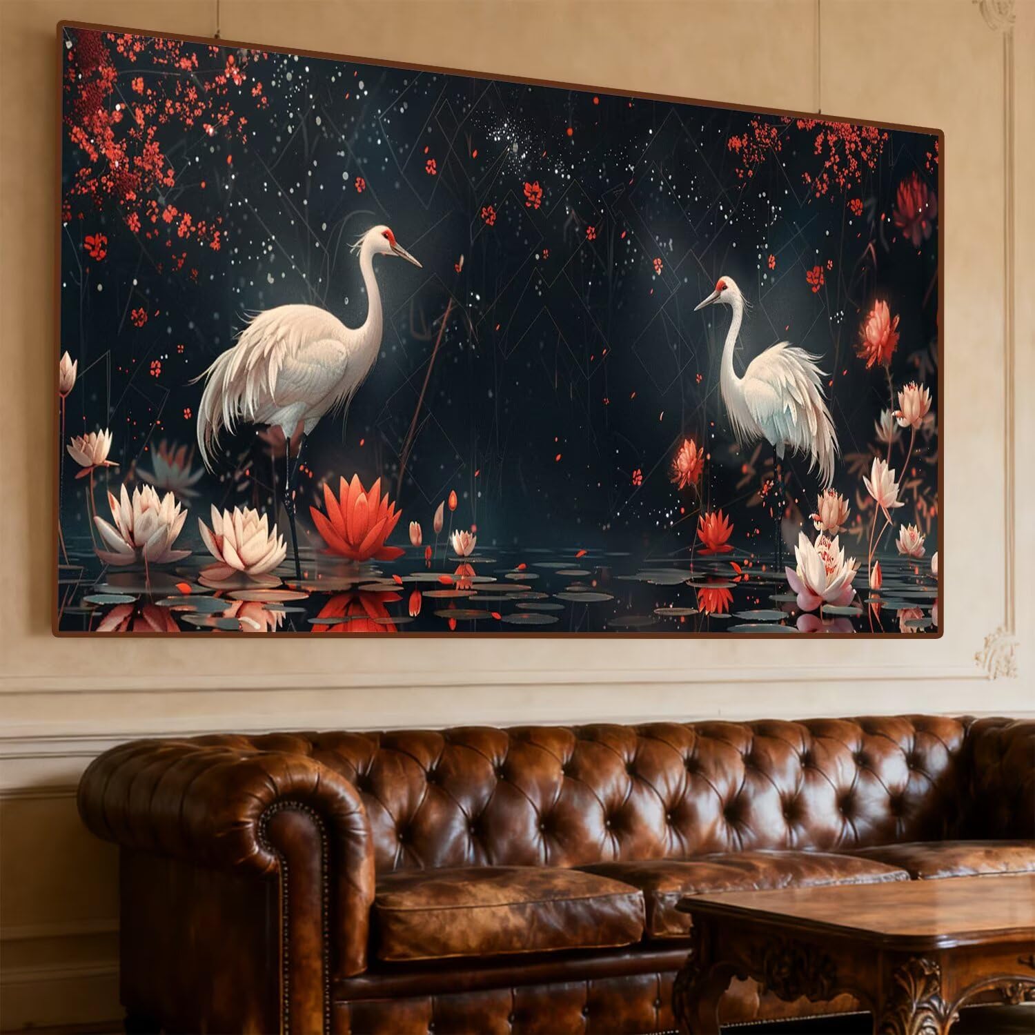 Malowanie diamentami Żuraw diamentowy Kompletny zestaw 150 x 60 cm Diamentowy obraz dla dziewczynek Maluj według numerów, DIY Diamenty Kryształ Sztuka Mozaika DIY Malarstwo dla dorosłych, prezenty do