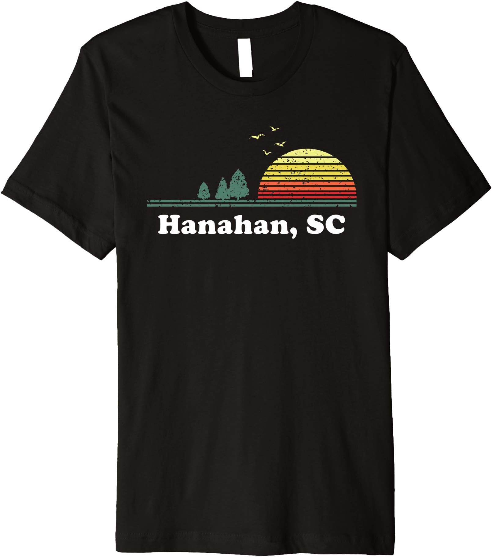 Vintage Hanahan, South Carolina Home Souvenir Print Premium T-Shirt