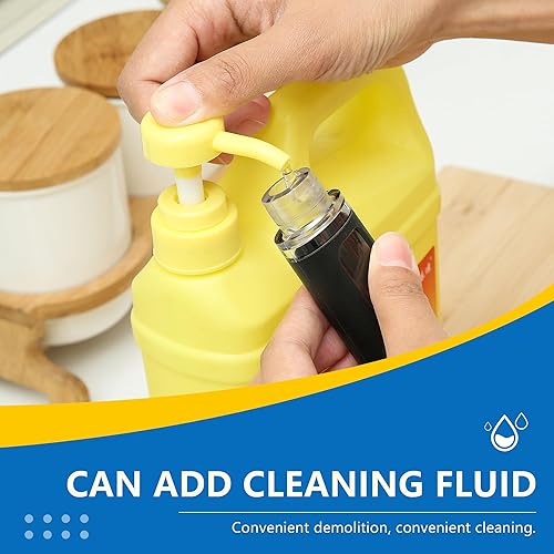 Miniatura 3 de JIASHU Dispensador de jabón y cepillo para platos, cepillo de cocina con soporte para limpieza de ollas, fregadero, limpiador de platos con juego de