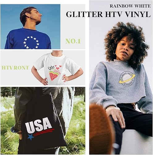 Miniatura 288 de Rollo de vinilo termotransferible, 12 in x 8 ft por rollo, para diseños en camisetas, fácil de cortar y despegar, para planchar y máquinas Cricut