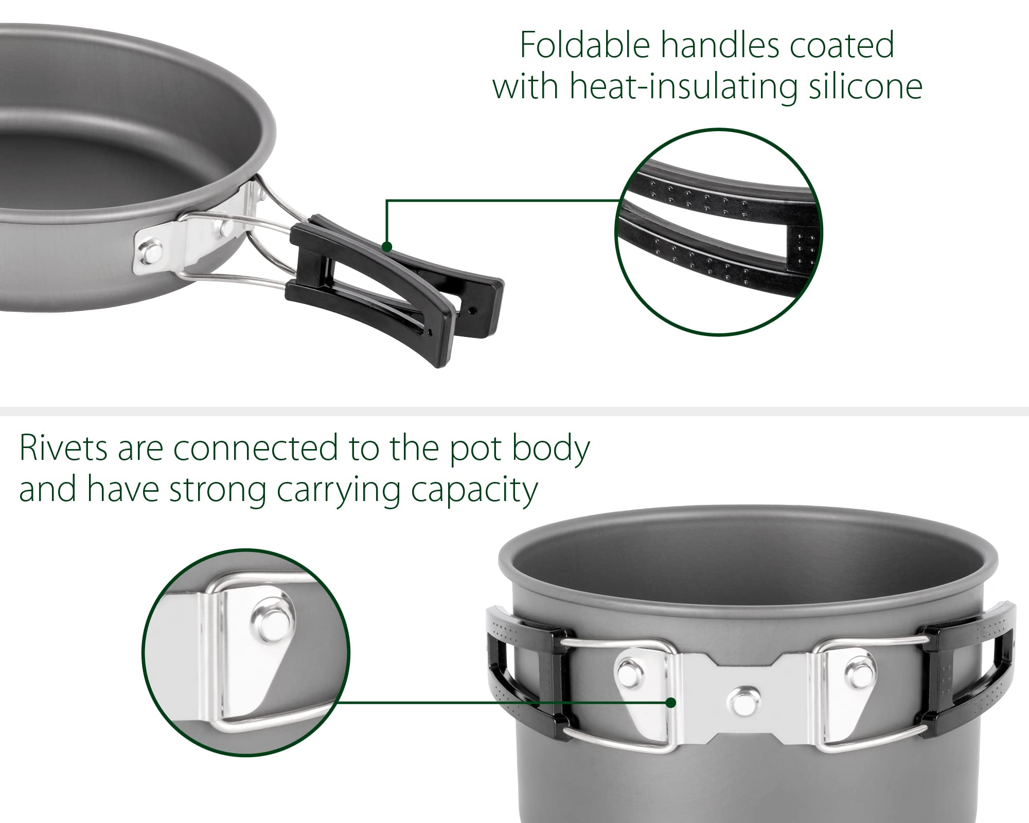 Brunner 0802026N Set Pentole Popote Outdoor in Alluminio Packpot Ultralite 20, per 4/5 Persone