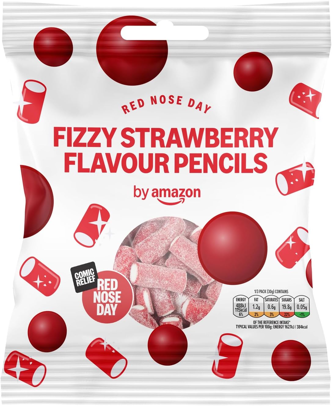 by AmazonRed Nose Day Fizzy Mini Pencils, 90g – on behalf of Comic Relief