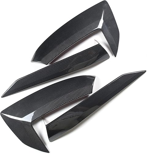 Miniatura 7 de Cubierta de salida de aire exterior de fibra de carbono 100% real para Chevrolet Corvette C8 2020-2023, accesorios de ventilación lateral de