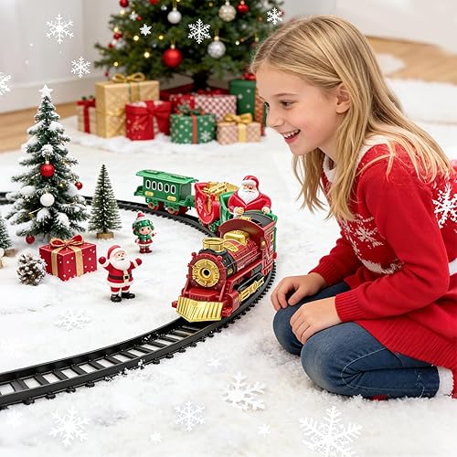Miniatura 8 de Juego de trenes de Navidad Mini Trenes de Santa