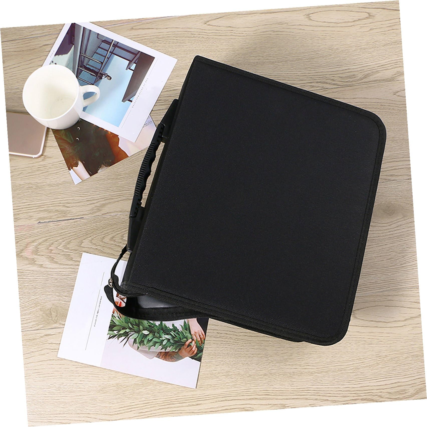Custodia Porta CD e Dvd da 320 Dischi in Pu e Tessuto Chiusura a Cerniera, Formato Portatile per Utilizzo Quotidiano e Trasporto Sicuro