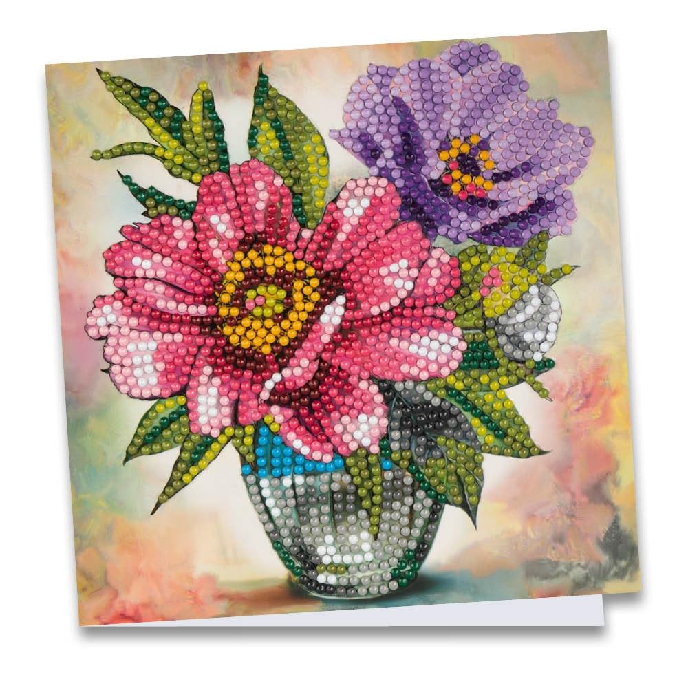 Diamond-Painting-wenskaart, 16 cm x 16 cm, 370 g/m², inclusief envelop en gereedschap, lampion 2