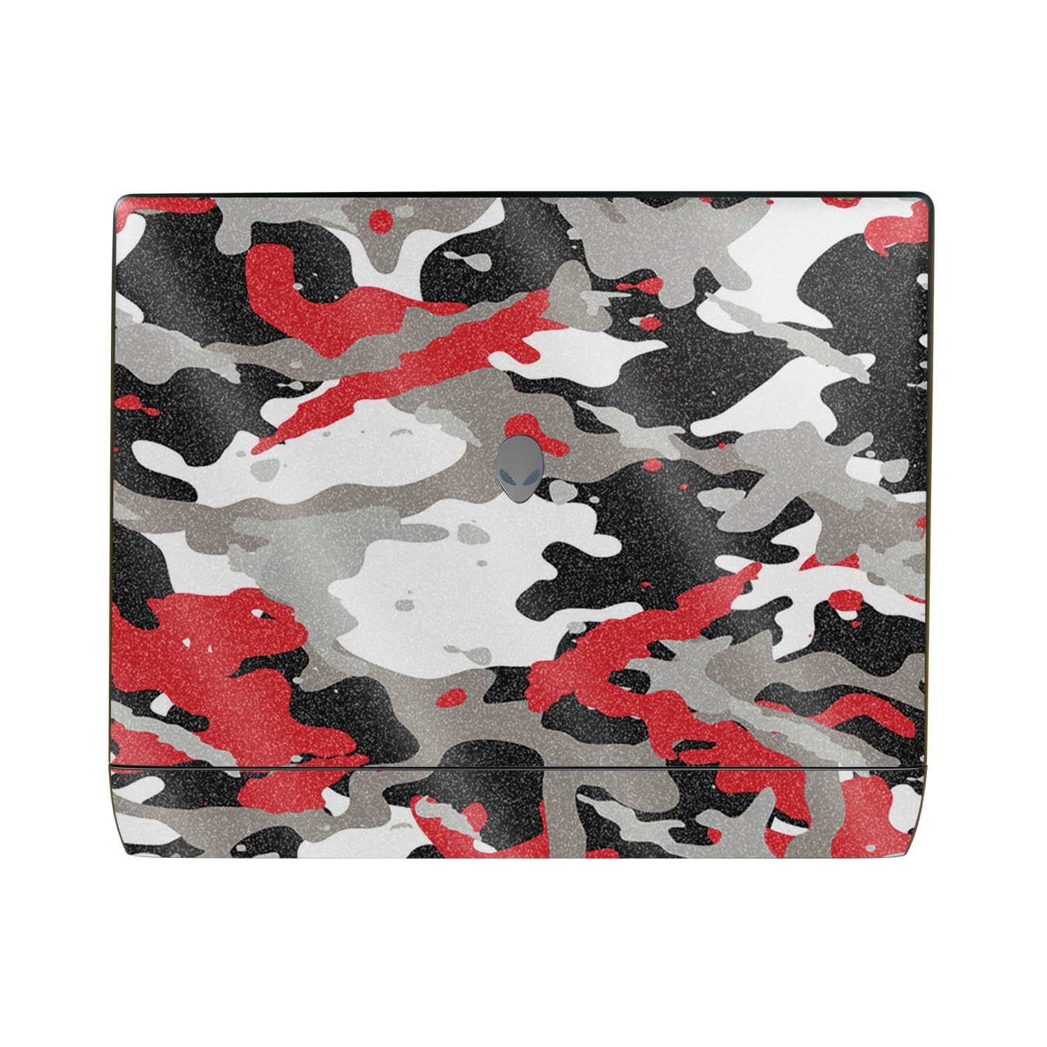 Glossy Glitter Laptop Skin Compatible with Alienware 16 Area-51 (2025) Top Cover Only - Red Camo - Premium 3M Vinyl Protective Wrap Decal Cover - Easy to Apply | Crafted in The USA by MightySkins
