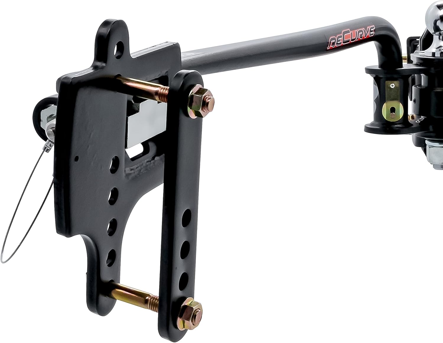 Camco Eaz-Lift ReCurve R3 400lb Camper/RV Weight Distribution Hitch | Features Adjustable Sway Control & Includes 2-5/16" Hitch Ball w/15,000lb Max Rating | 600lb Max Tongue Weight Rating (48750)