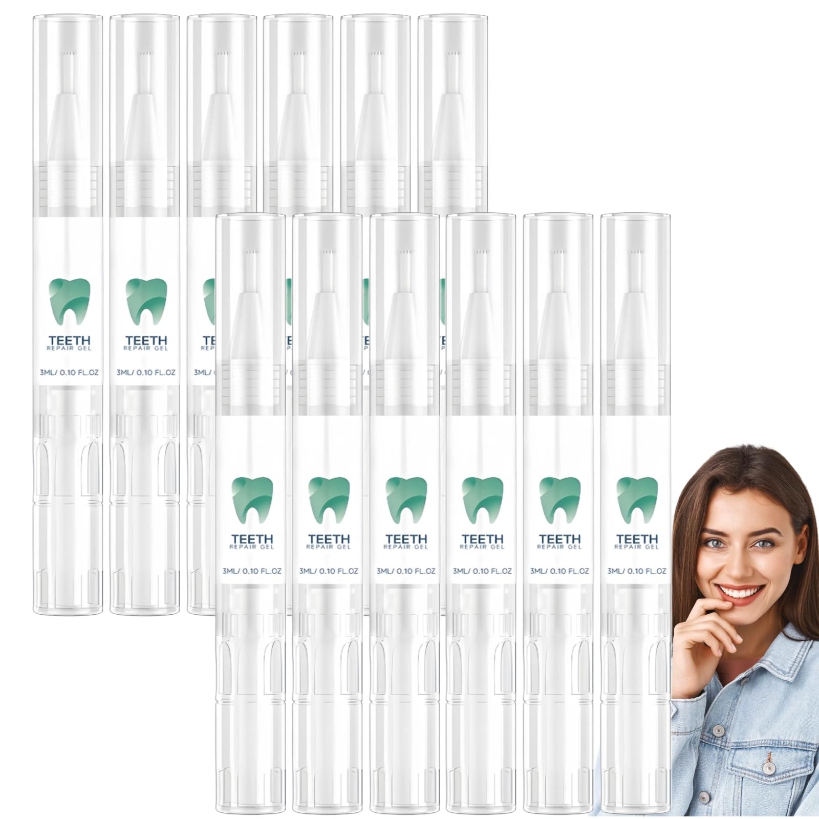 Cureend Zahnfleisch-Reparaturgel mit sanfter Gelformel, aufhellendes Gel für empfindliche Zähne, professioneller täglicher Mundpflegestift für empfindliche Zähne und Zahnschmelzschutz (12pcs)
