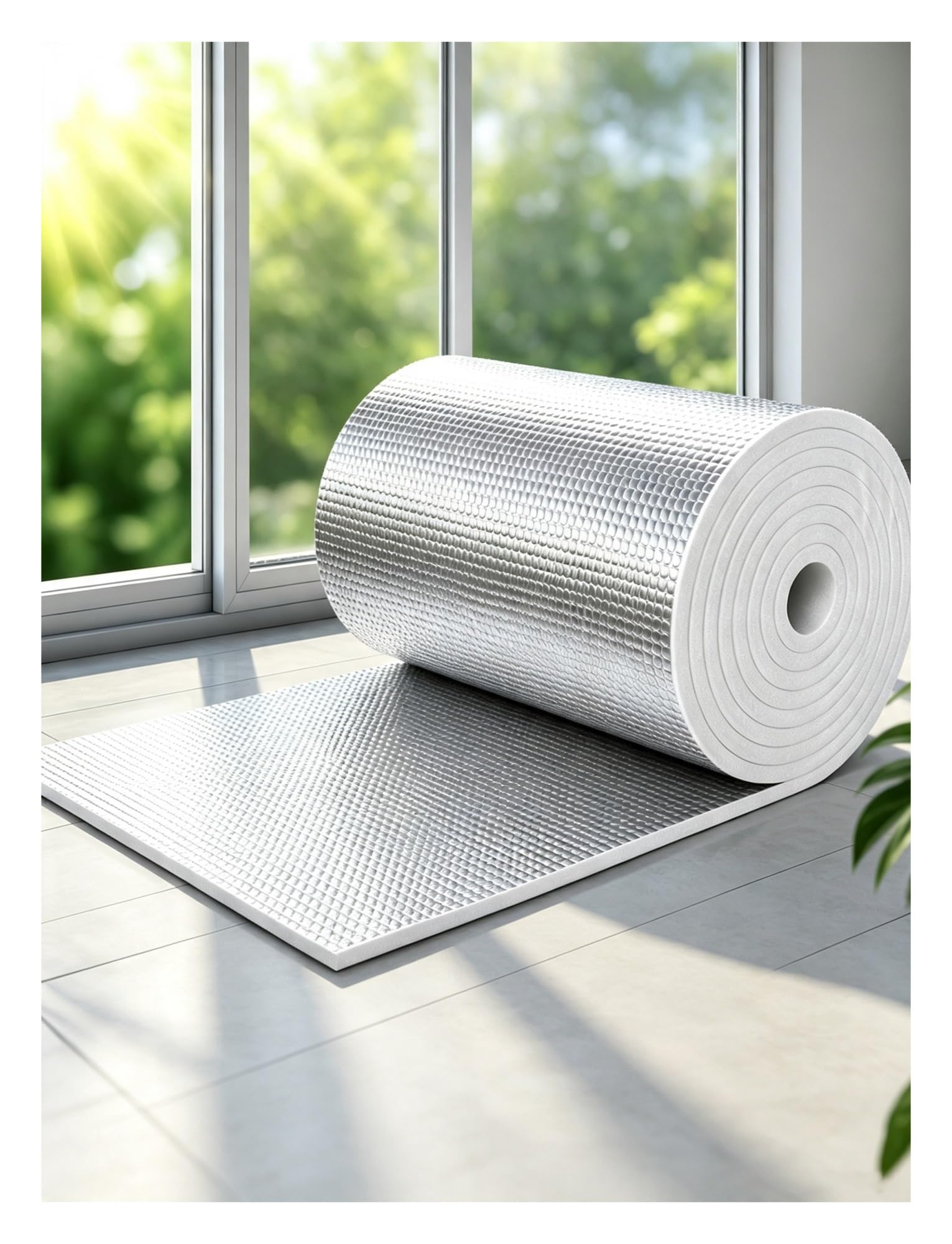 Film isolant thermique double face en aluminium pour fenêtres et projets DI