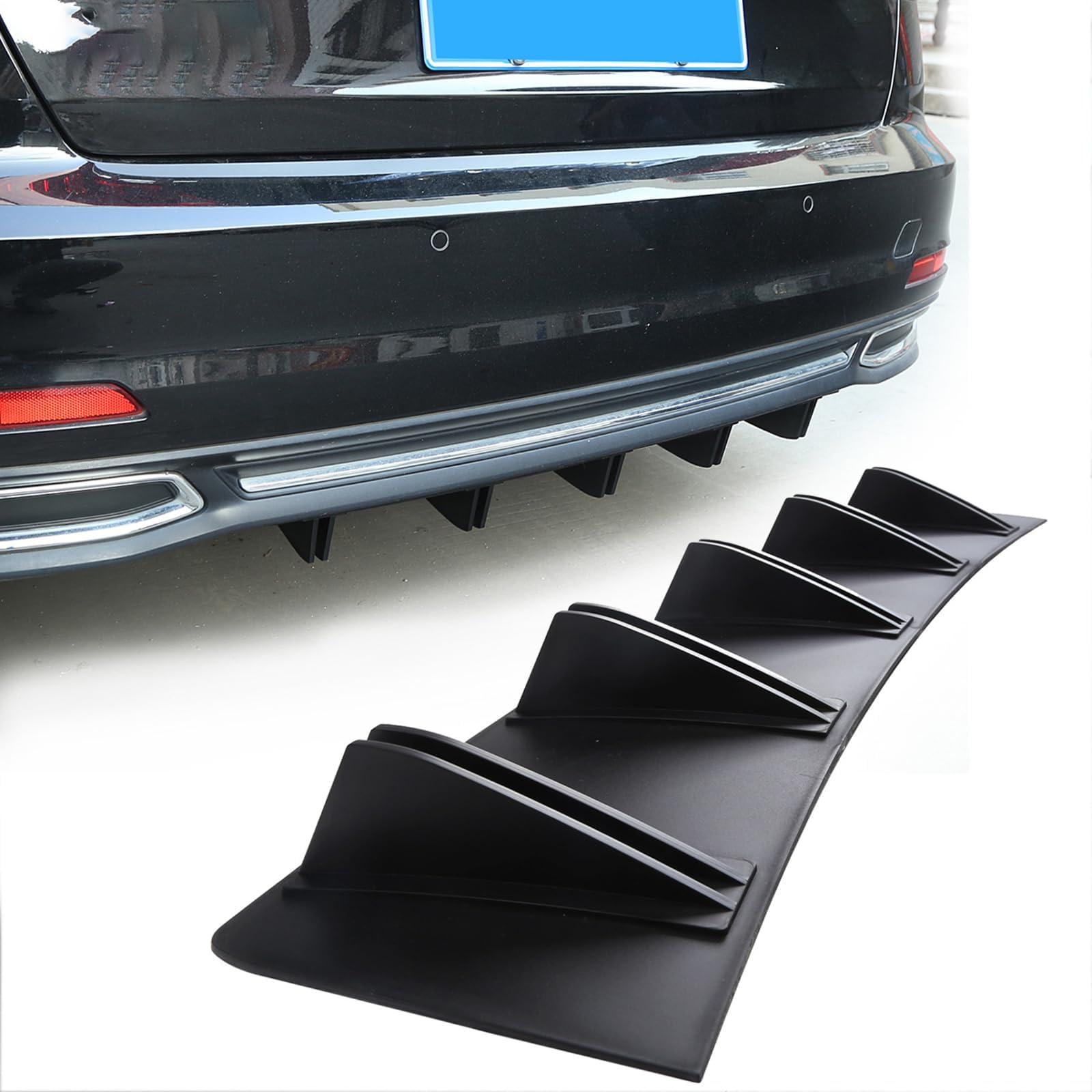 Bumper Diffuser Spoiler for Toyota Corolla 2000 2001 2002 2003 2004 2005 2006 2007 2008 2009 2010 2011, Decoration Lip Spoiler Bumpers Shark Fin for Cars Car Accessories,Carbon Fibre