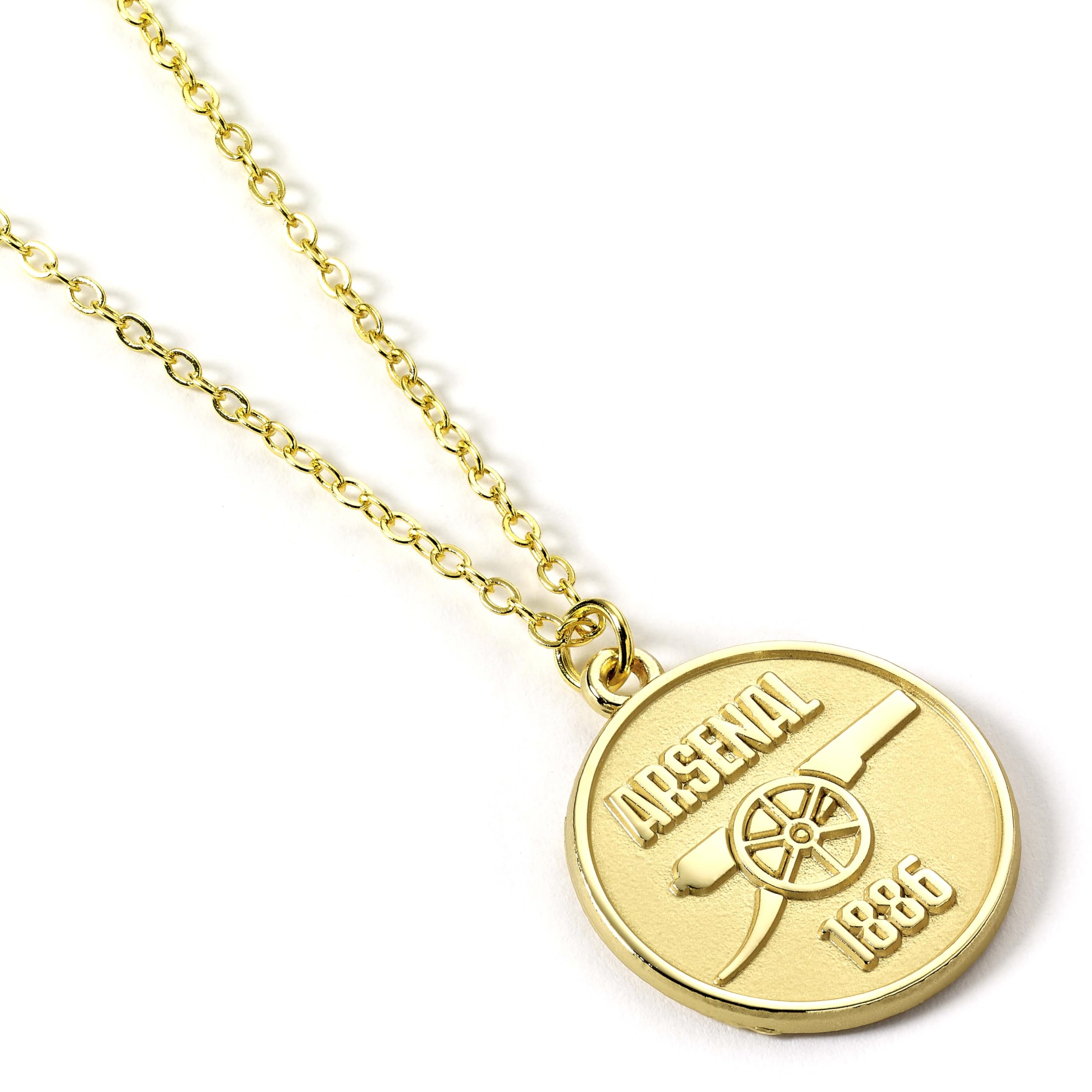 The Carat Shop Arsenal Football Club Collier doré avec blason, taille unique, Zinc, Pas de gemme