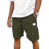 TARAINYA Velluto a Coste Pantaloncini Uomo Cotone Coulisse Estivi Causal Pantaloni
