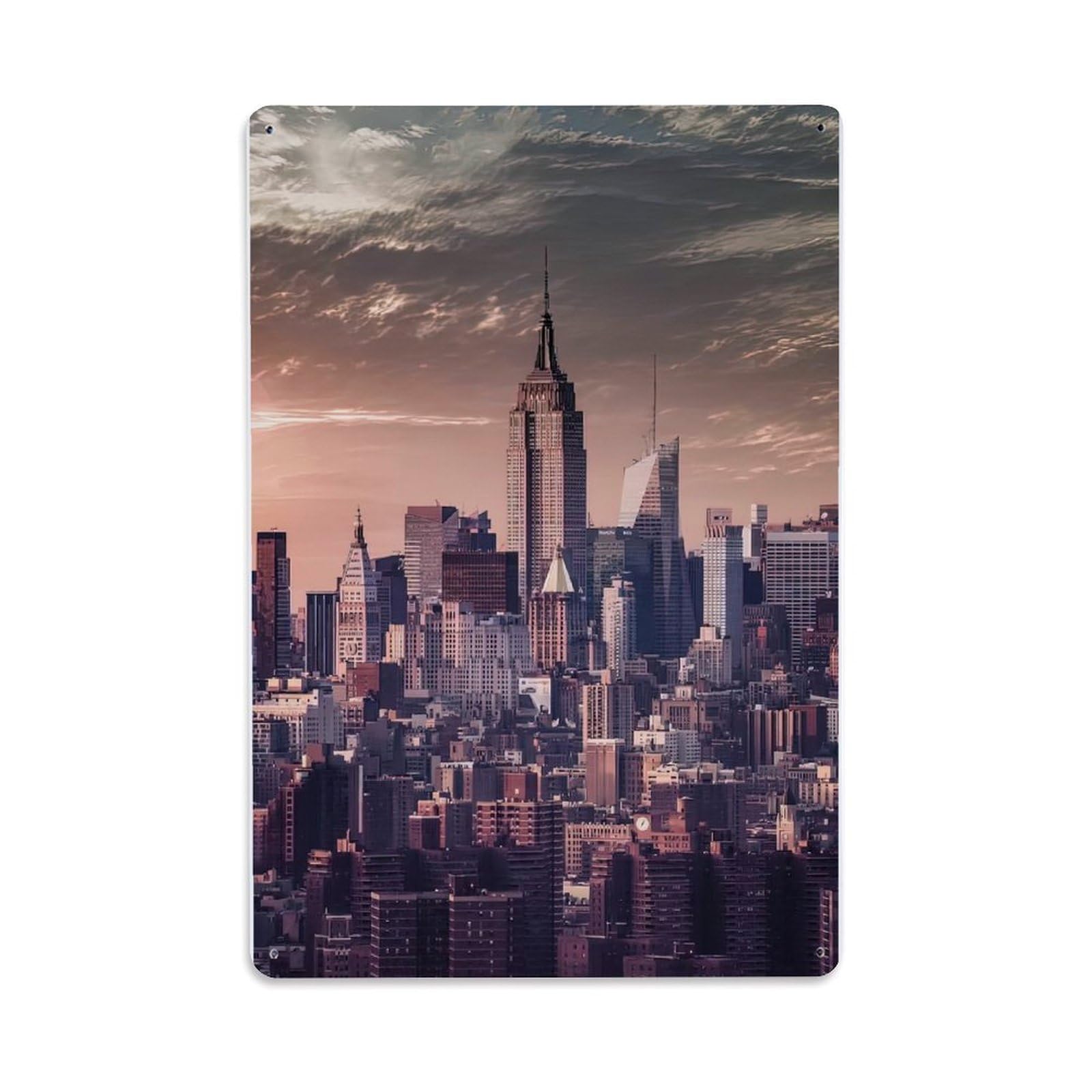 Vintage Photography New York Metal Tin Sign Plaque Wall Decor for Cafe, Club Bar, Office, Home Garden Metal Poster 8x12Inch