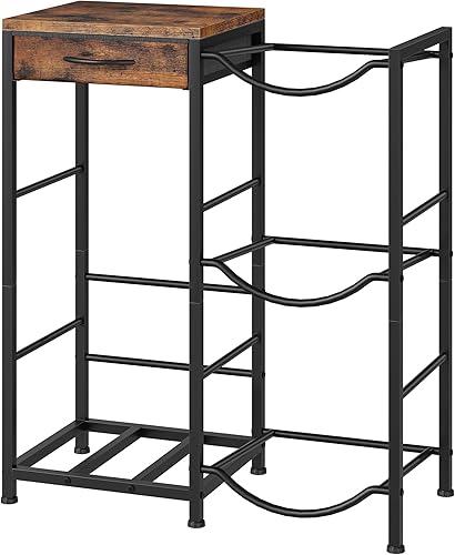 Miniatura 9 de Soporte para jarra de agua de 5 galones, organizador de botellas de agua, soporte de botellas de 3 niveles con cajón, piezas de repuesto para