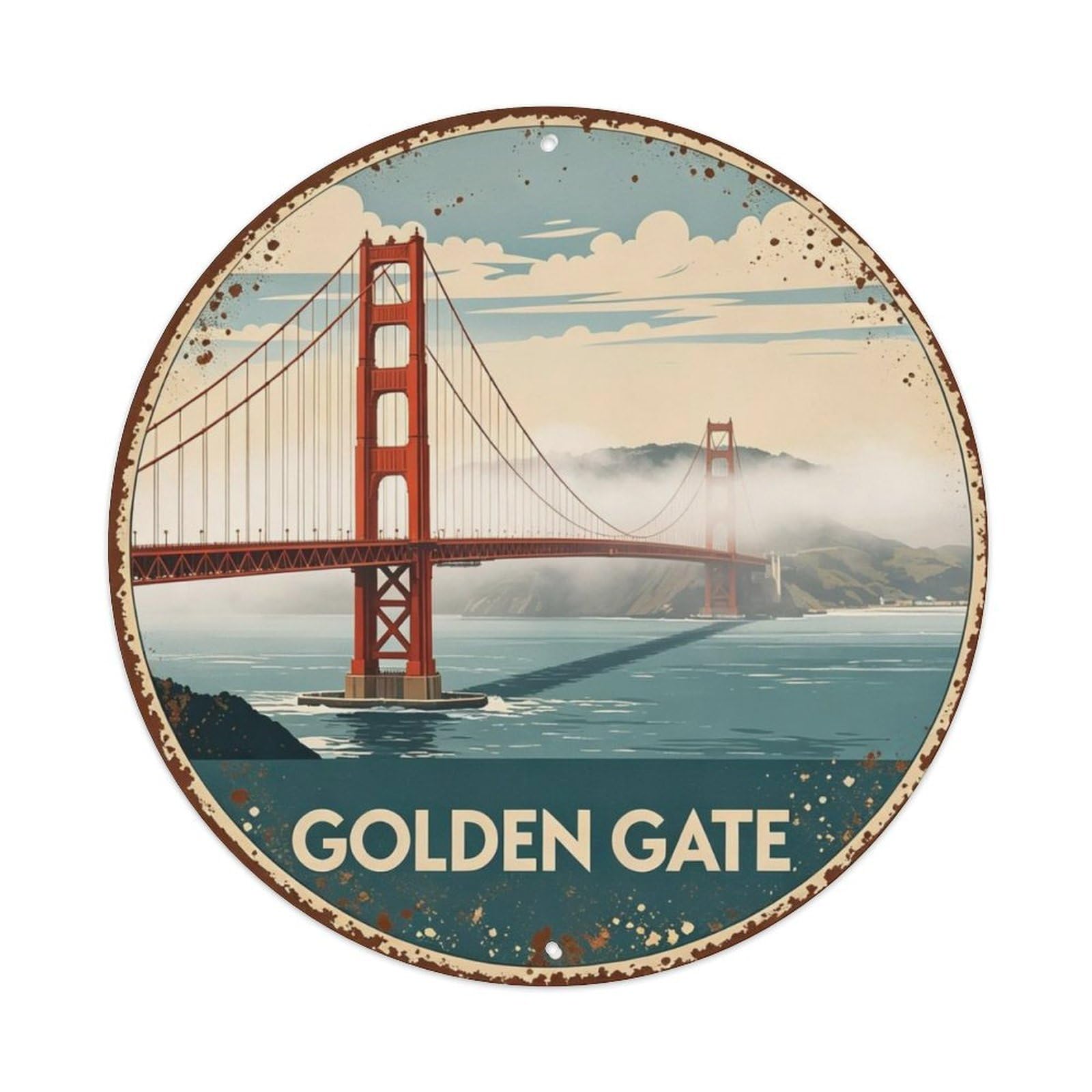 Golden Gate Bridge Metal Tin Sign Plaque