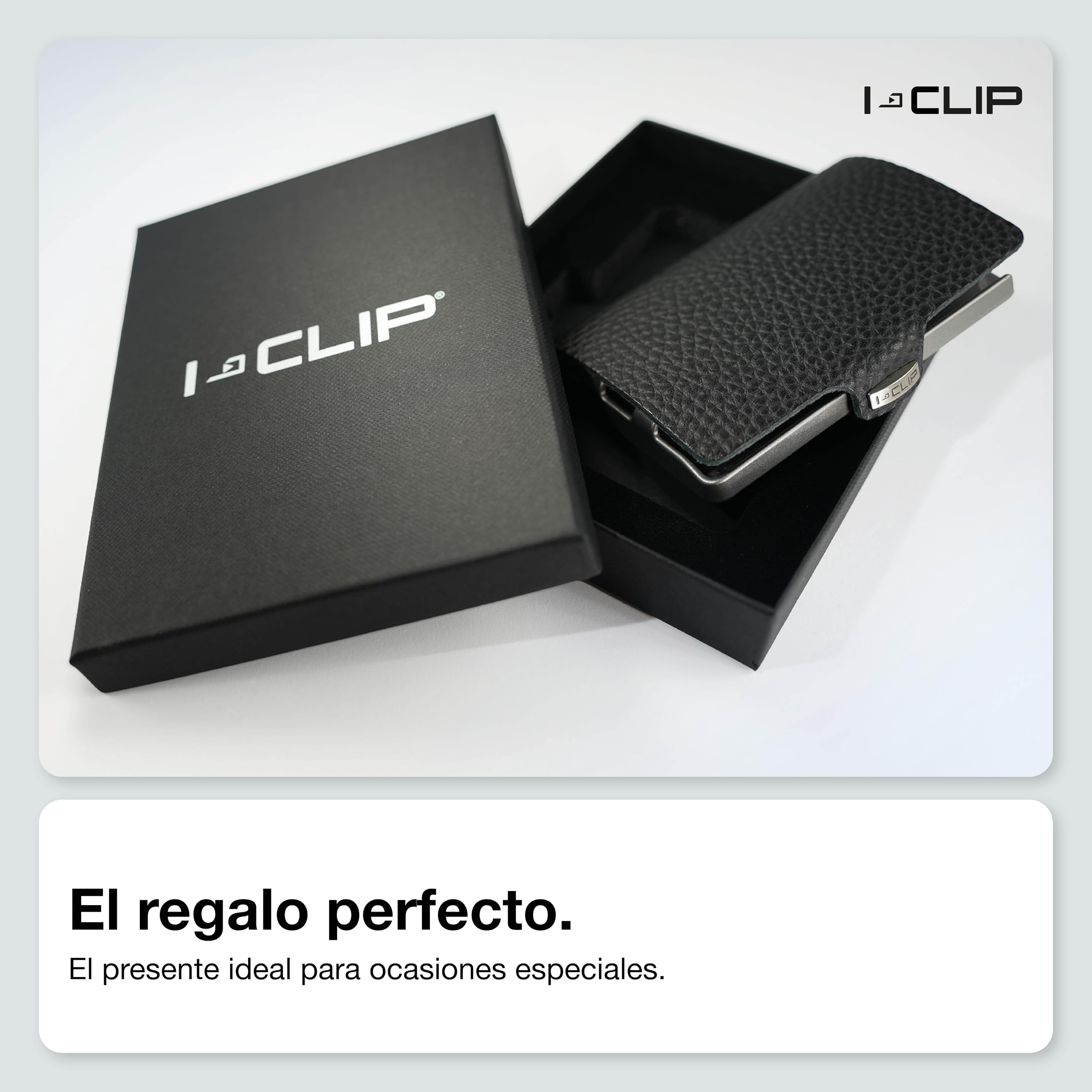 I-CLIP Original Mini Billetera con Clip para Dinero - Billetera Delgada - Pure Negro
