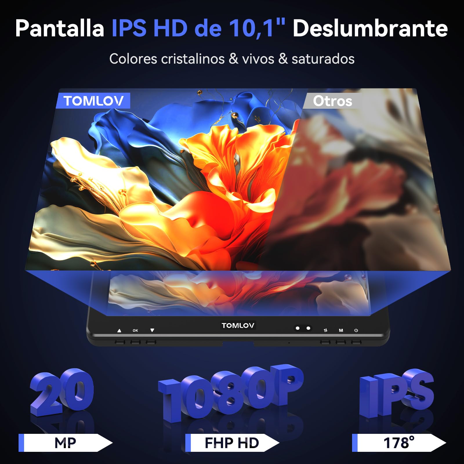 TOMLOV DM9 MAX 10,1" Microscopio Digital, 20MP Lupa para Monedas/Soldadura con Pantalla IPS HD, Regalo para Adultos/Niños, 10 Luces LED Ajustables, Compatible con PC/TV