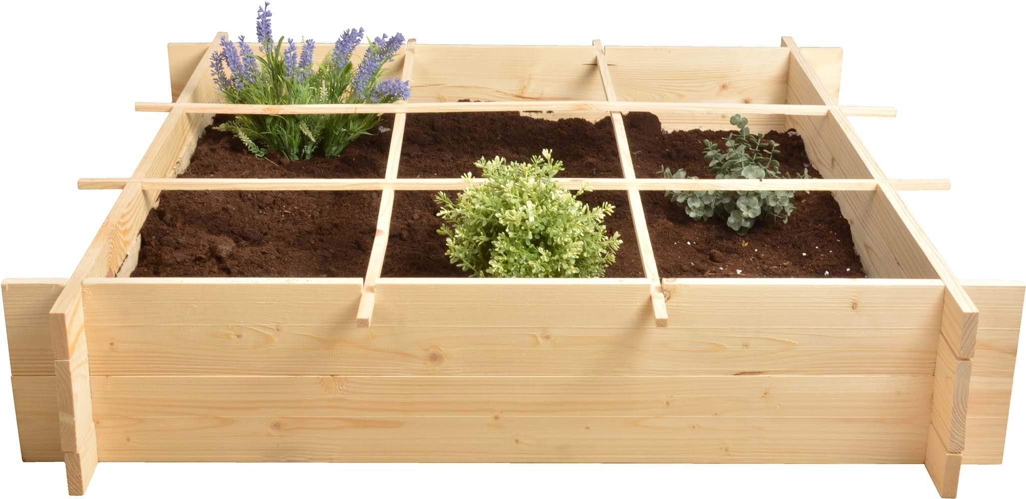 Esschert's Design B1012 Jardinière carrée en Bois