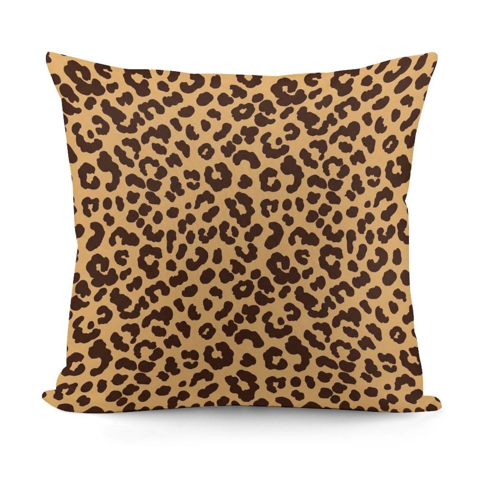 Smazdfxx Picture(41) Fashion Softffy Pattern Decorative Cool Leopard Skin Pillow Covers For Sofa, Couch, Living Room