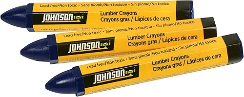 Miniatura 1 de Johnson Level & Tool 40-0654 Blue Lumber Crayons - Paquete de 3 unidades