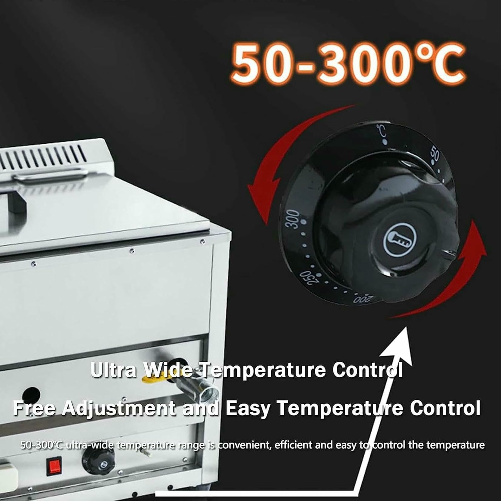 Cesta para freidora de Grasa Comercial, freidora de Gas Comercial, freidora de Gas propano de encimera, Control de Temperatura Independiente, freidora de Grasa de Gas~/
