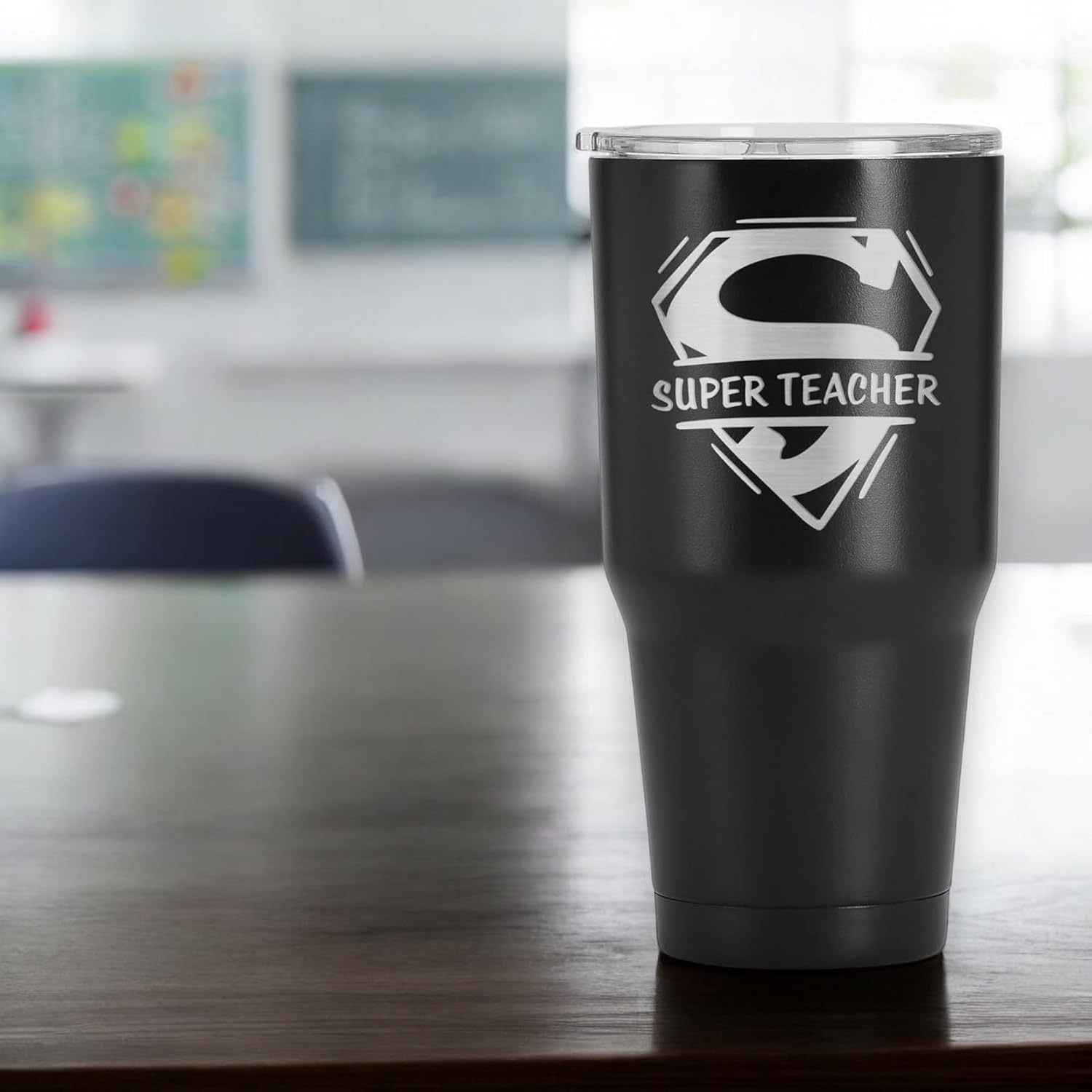 EMM Coffee Tumblers, Powder Coated Tumbler With Sliding Lid & Silicone Straw, Stainless Steel, Durable, Spill Proof, Vacuum Insulated Drinkware- Black - Image 6