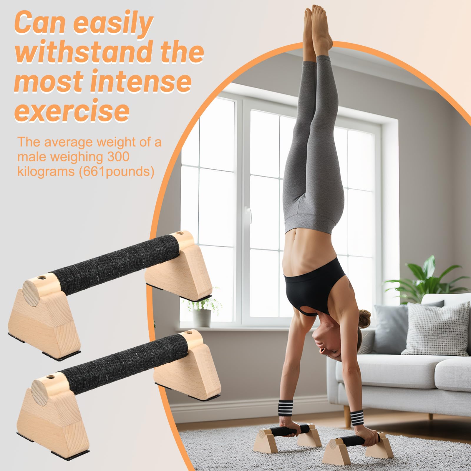 Parallele Calisthenics, 2 Parallele Basse, Maniglie per Flessioni in Legno 25cm, Ergonomiche e Antiscivolo con Protezione per il Polso, Push Up Bar Fitness per Interni ed Esterni