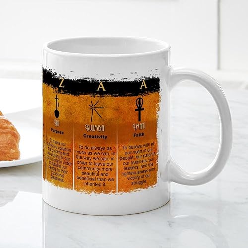 Vista 140 de CafePress Kwanzaa Principles - Taza de café de cerámica, taza de té, 11 onzas