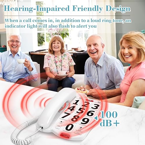 Miniatura 5 de Teléfono de botón grande para personas mayores