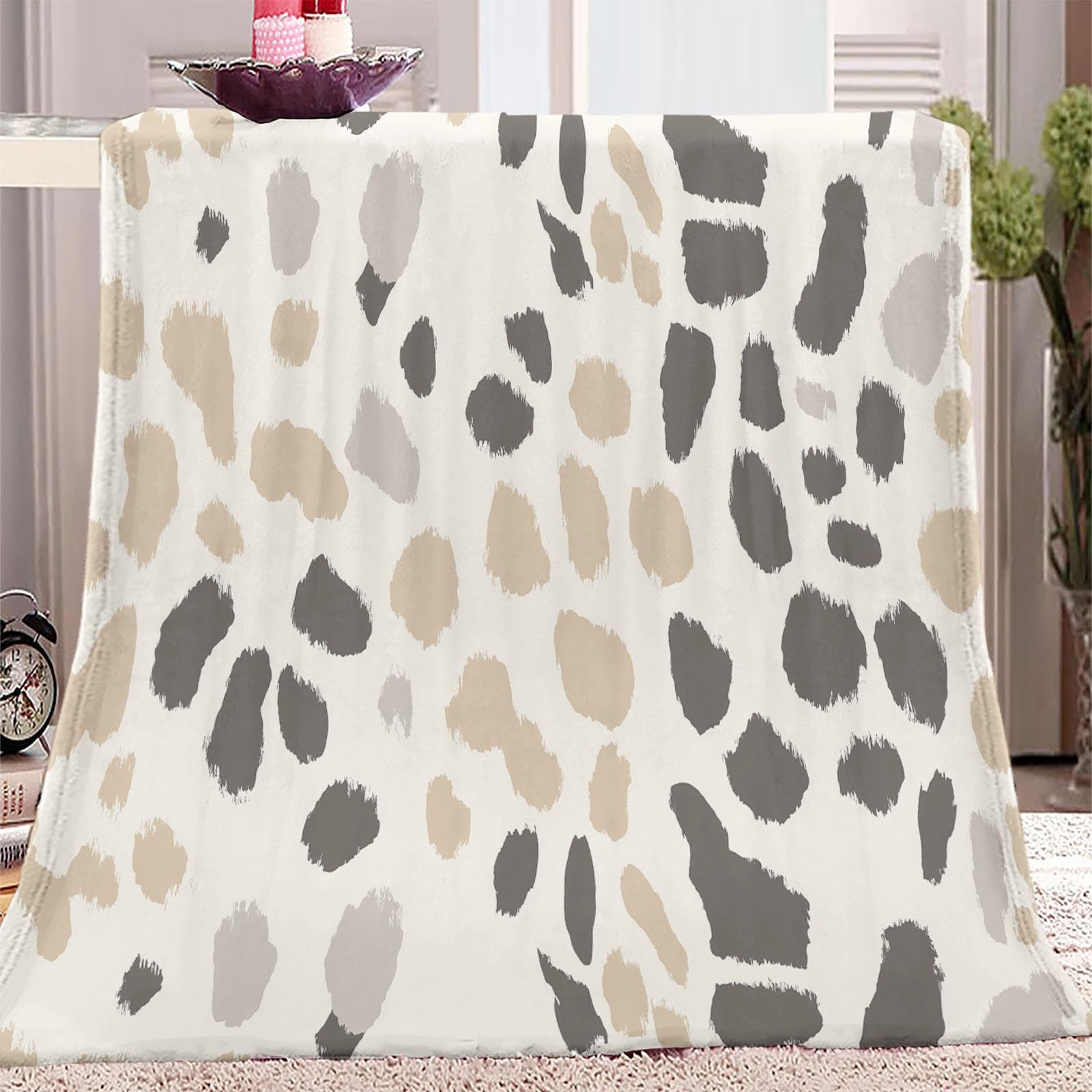 Prezent Prosty styl Lampart Flanelowy Koc Koc Miękki Kolor Prezent na Walentynki Rocznica Urodziny Żona i Mąż Dziewczyna Chłopiec 180 X 200 cm