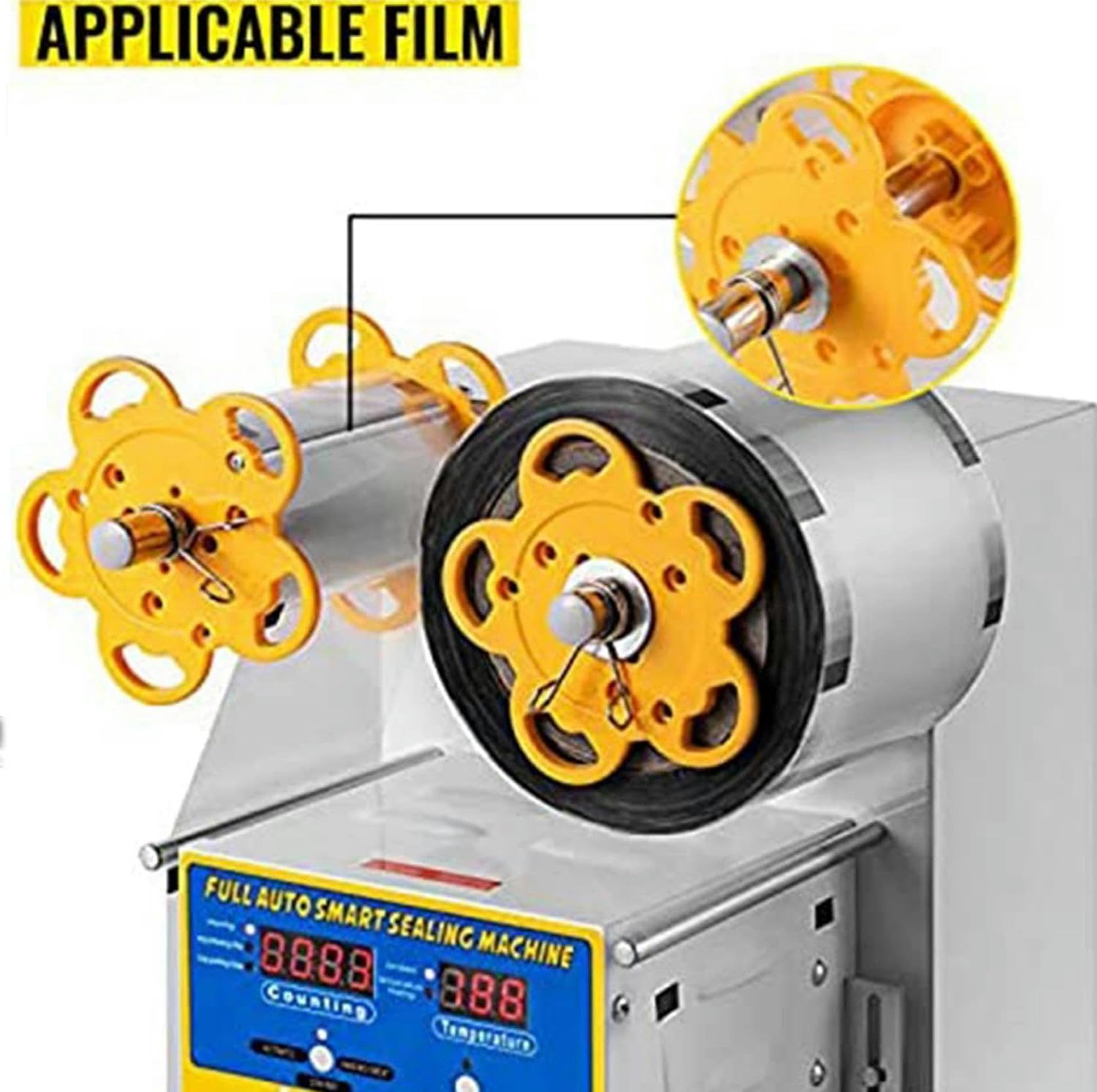 Sigillatrice elettrica automatica per tazze, tè, latte, succhi di frutta e bevande, qualità professionale per contenitori in plastica