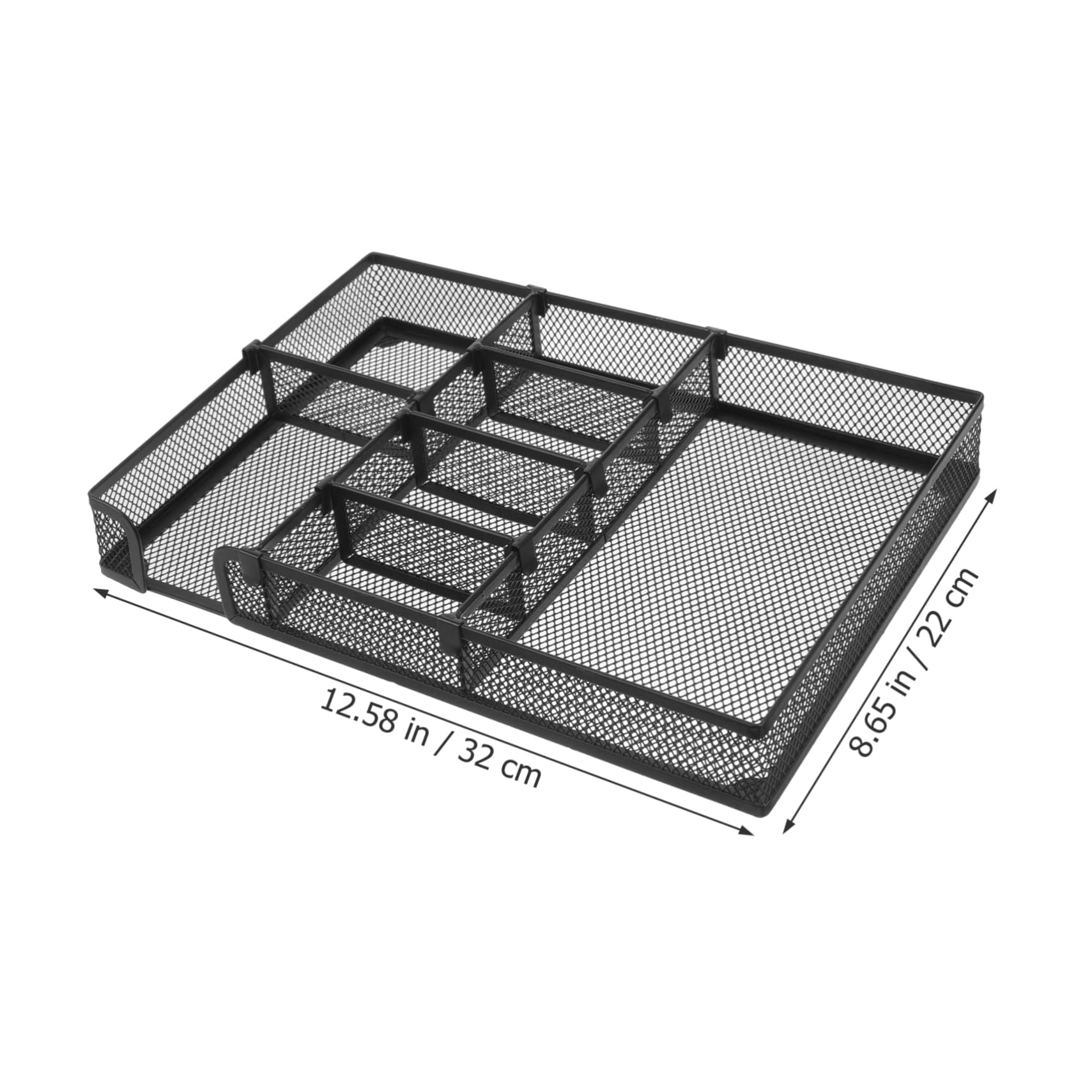 HOMSFOU Metal Drawer Organizer Sturdy Mesh File Storage Desk Organizer Drawers Office Organization