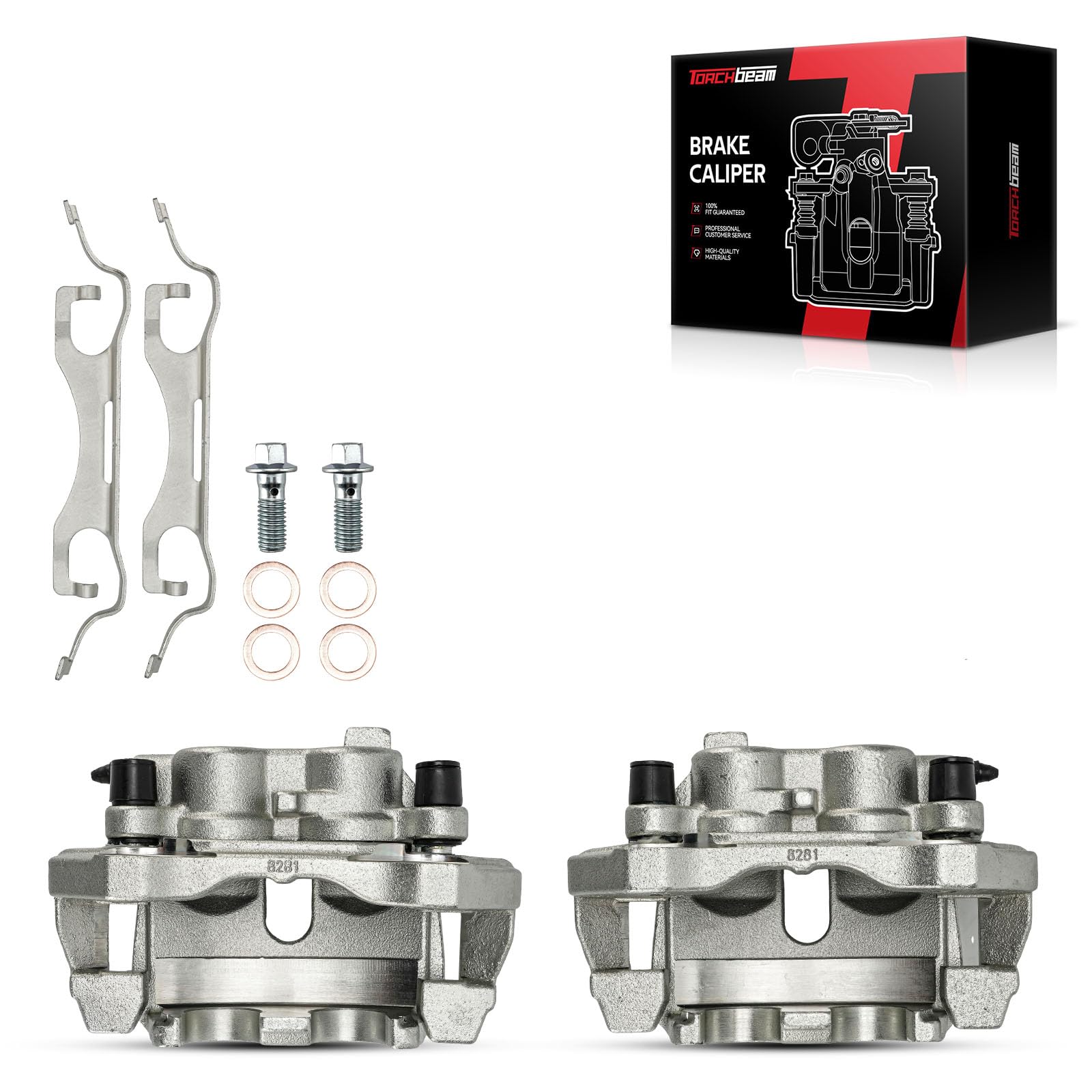 Torchbeam Front Brake Calipers Set for Jeep Grand Cherokee 2011-2017