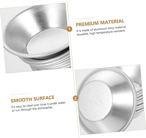 Miniatura 3 de Homoyoyo Moldes para tartas de chocolate, 10 unidades, cacerola para quiche, mini moldes para tartas, herramienta para hornear galletas, sartén