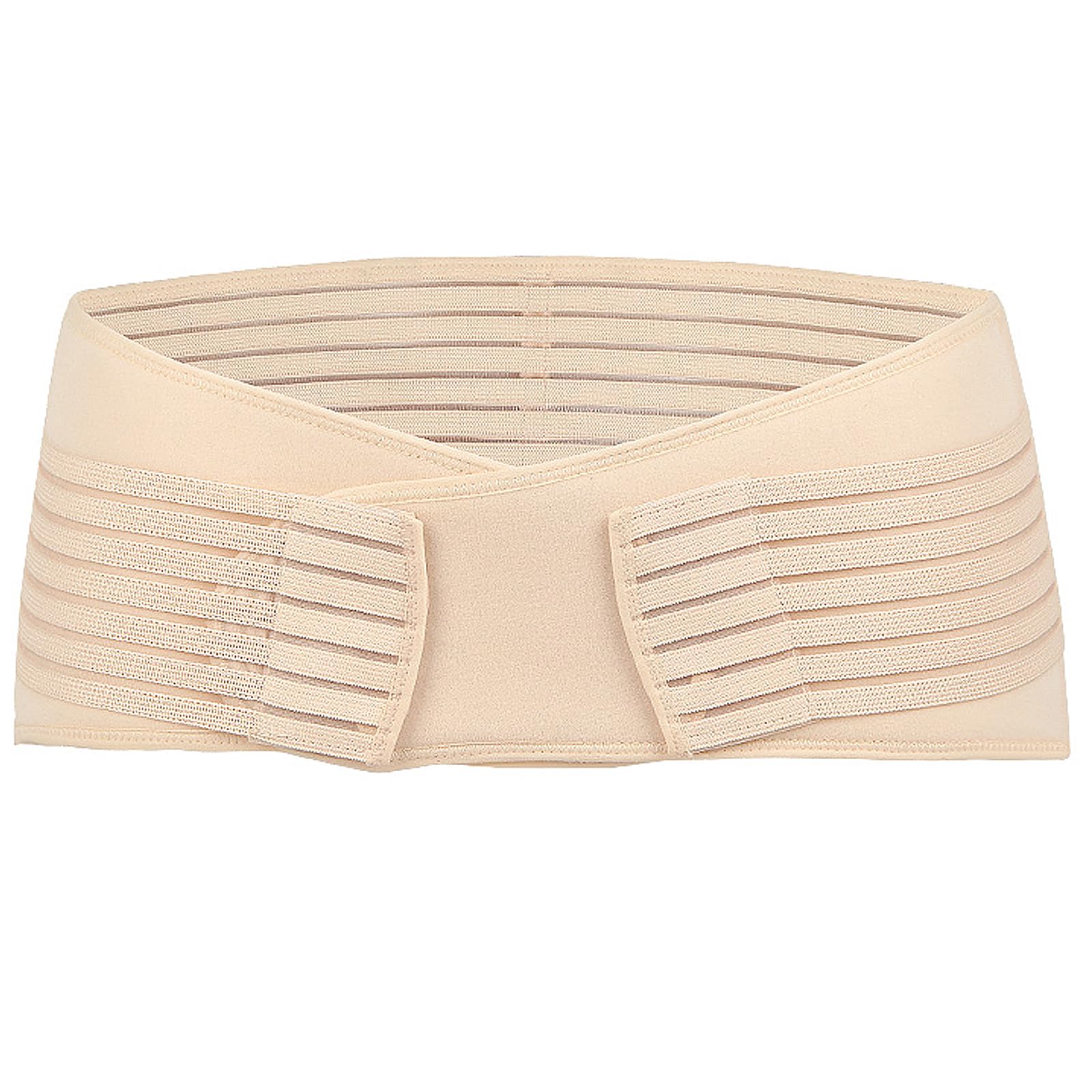 WANYI Post-Partum Cintura di Sostegno Pelvico Regolabile Correzione del Bacino Cintura pelvica per Alleviare il Dolore Sciatico Pelvico Fascia Post Parto Cesareo (Beige, M)