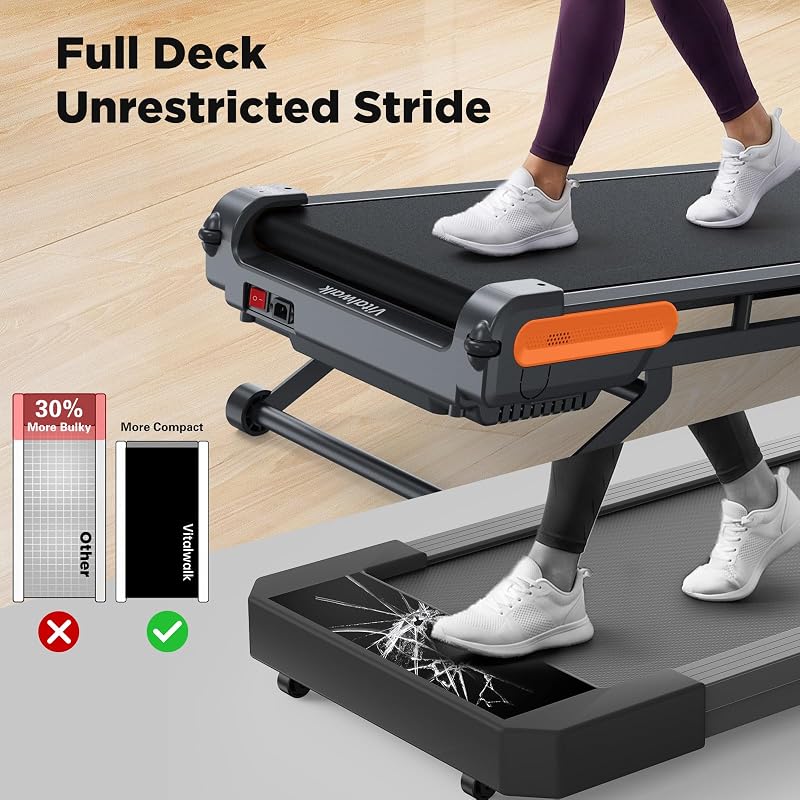 Vitalwalk Walking Pad with Incline Portable Treadmills for Home Small Space image 2