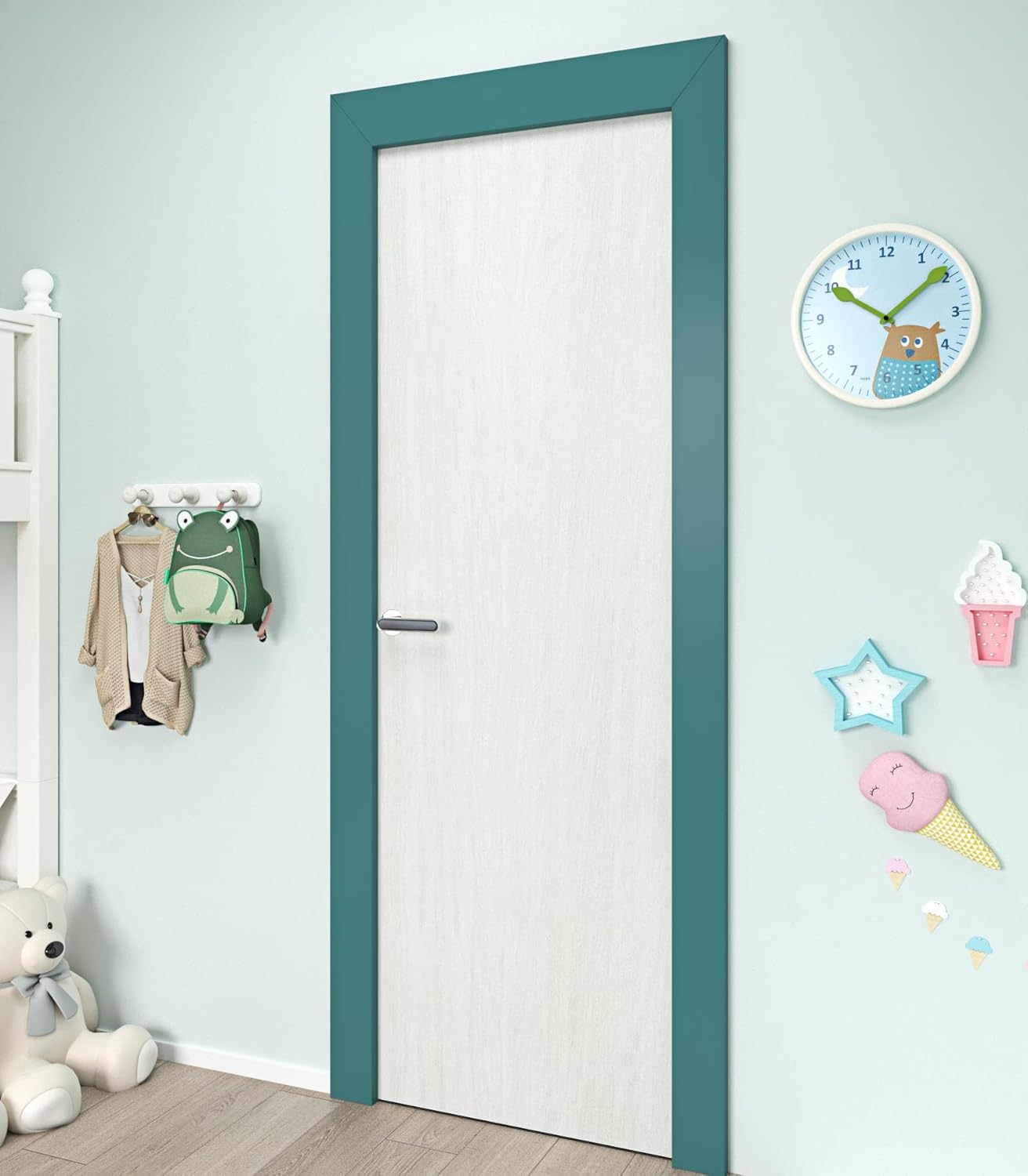 WESTICK Teal Mirror Frame Border Peel and Stick Thick Matte Teal Blue Wallpaper Border for Bulletin Boards Waterproof Bathroom Wallpaper Borders Removable Mirror Tape for Bedroom Classroom 3.9"x160"
