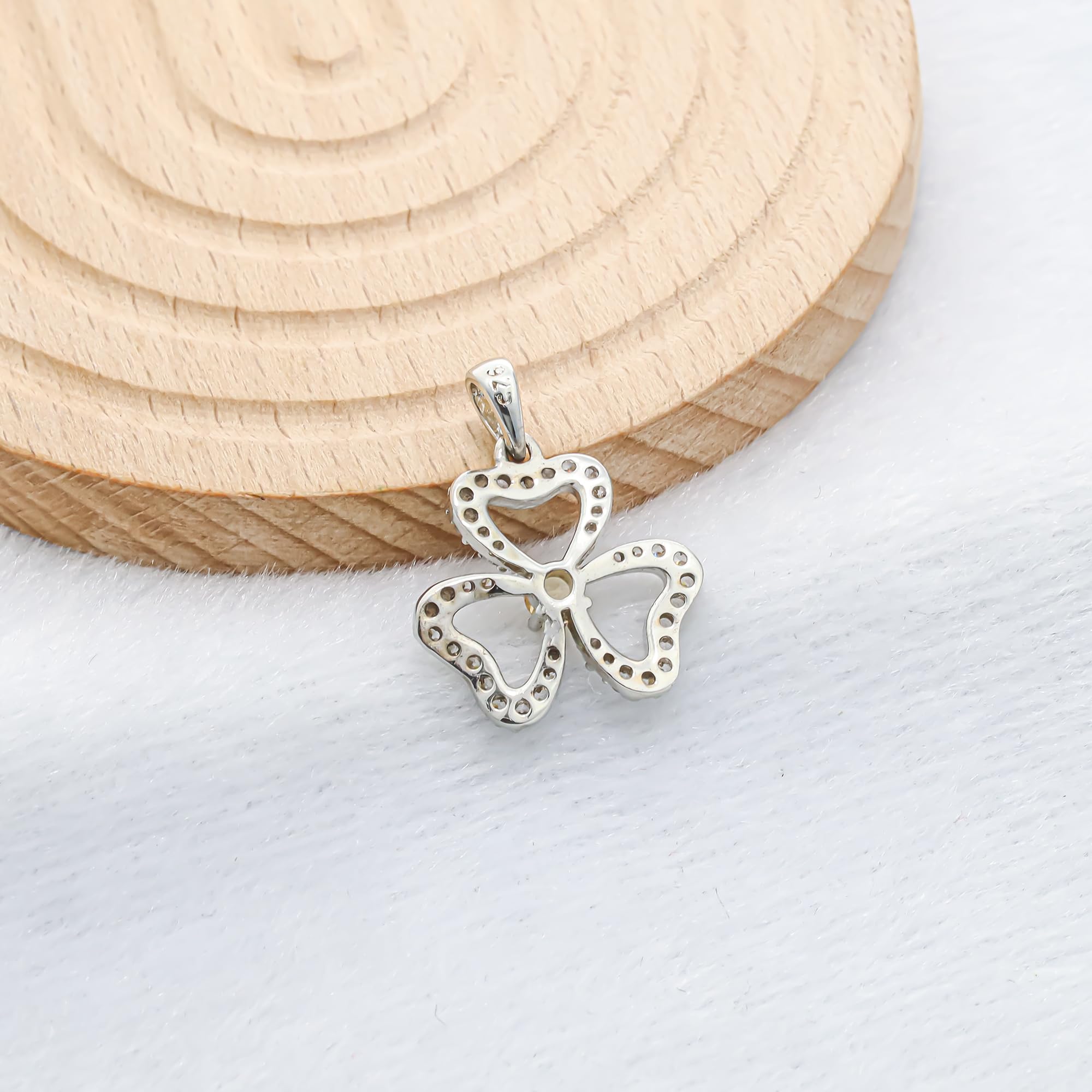 Pendentif en argent sterling 925 avec topaze impériale, taille ronde, 3 mm, pour femme, SP-624