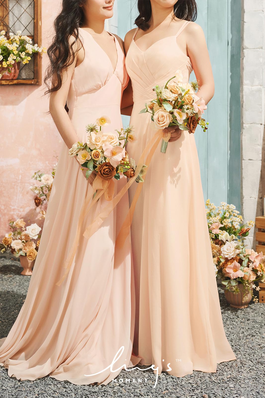 blue dress for baby girl Peach Pink Floral Lace Off The Shoulder Hoco Party Dresses CH0086 US6 / As Pic main image 0