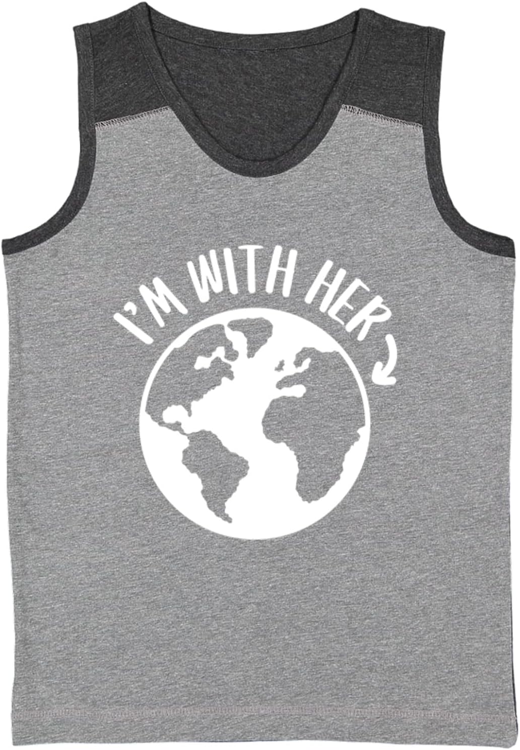 I'm with Her - Mother Earth Youth Contrast Back Tank Top