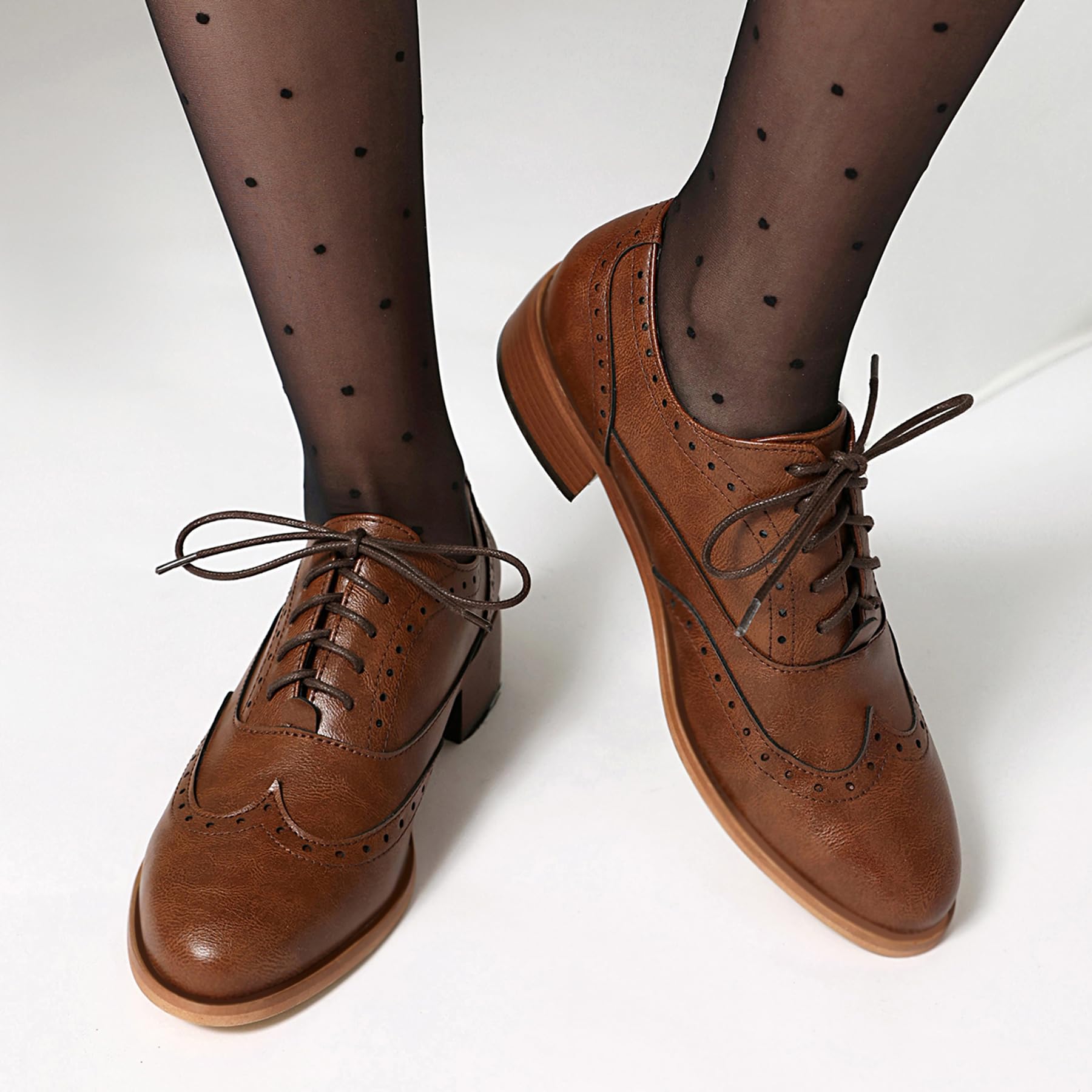 Gicoiz Bureau Oxford Derby Femme Hommes Lacets Chaussures Richelieu