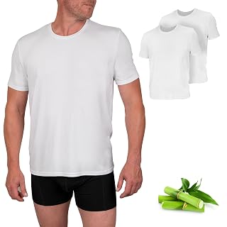 Basic Treasure 2er Pack Unterhemd Herren, Tank Top Männer, Extra weich Bambus Baumwolle, Unterhemden Herren Schwarz oder Weiß - Amazon product rated Grade A