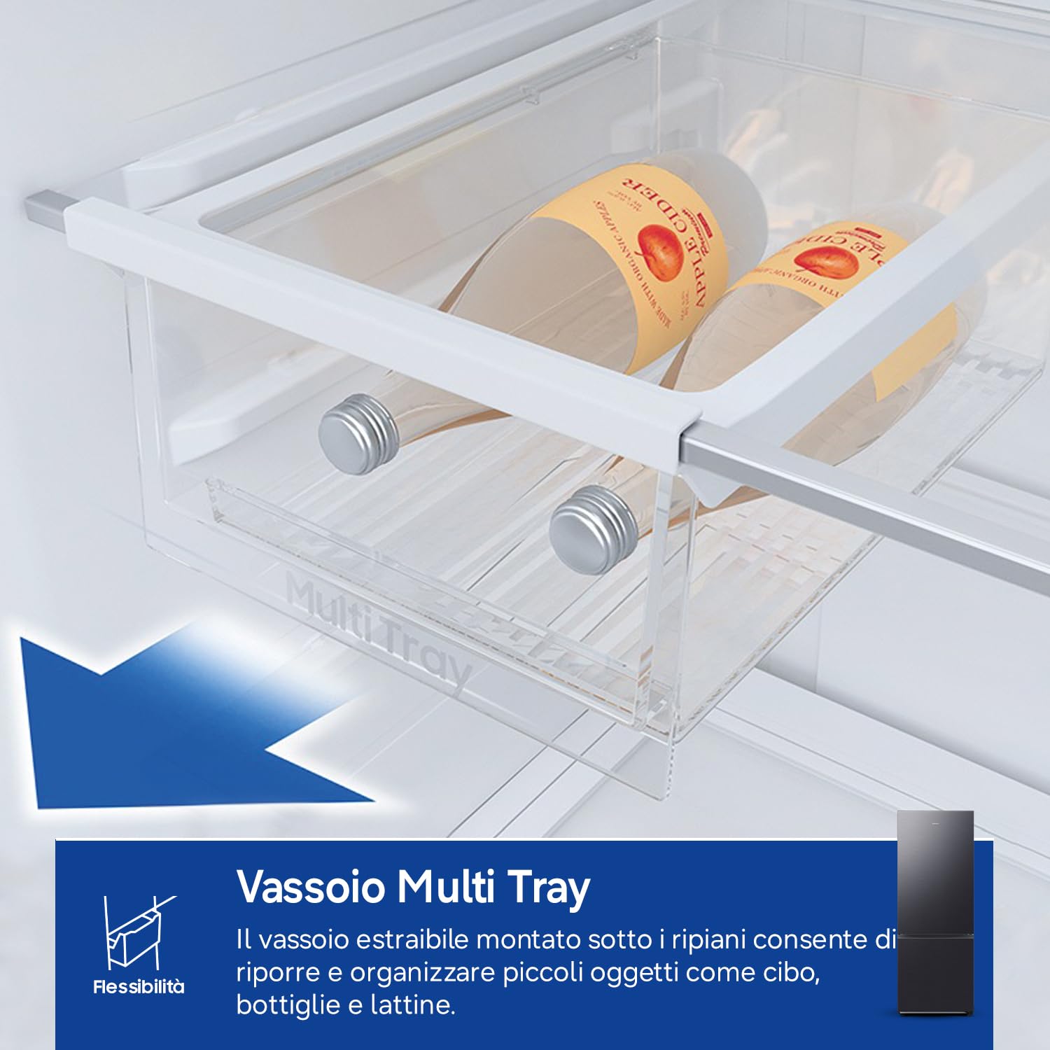 Samsung Frigorifero Combinato F1rst 75 AI RB53DG706AB1/EF, Wifi, Largo 75cm, Twin Cooling Plus, Metal Back, Total No Frost, 538 L, LxAxP: 75,6 x 203 x 71,1 cm, Antracite